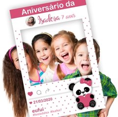 Placa para Fotos Personalizada Tema Panda Rosa Estrutura Festas - comprar online