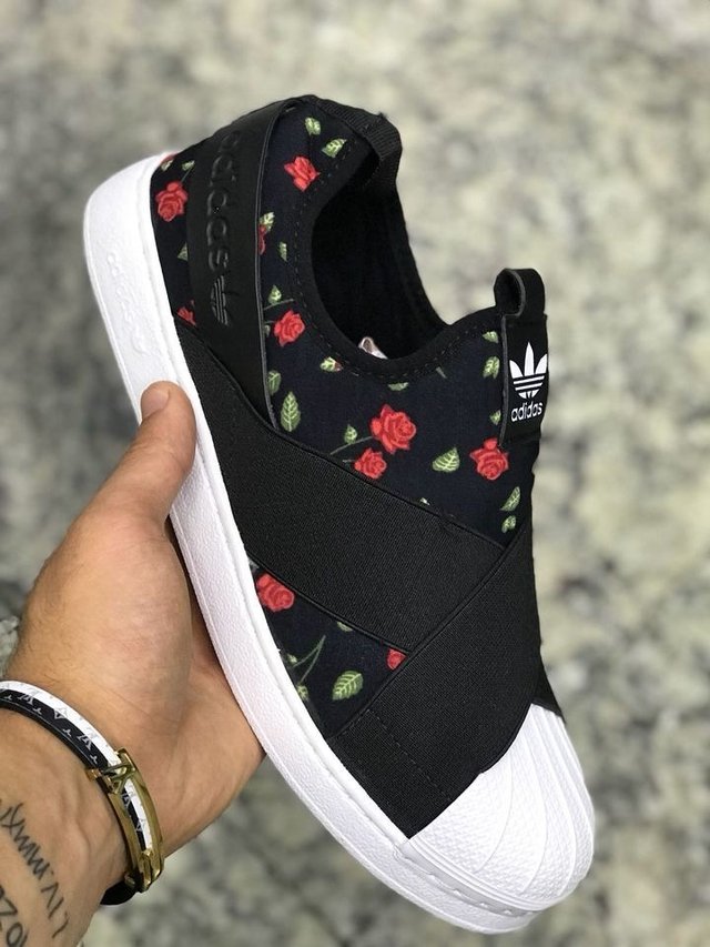 adidas slip on floral