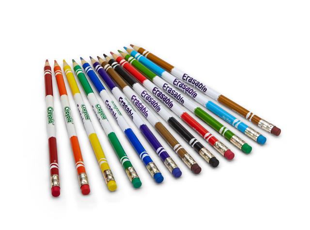 Lápices Dibujo Borrables Crayola Largos x 12 Colores