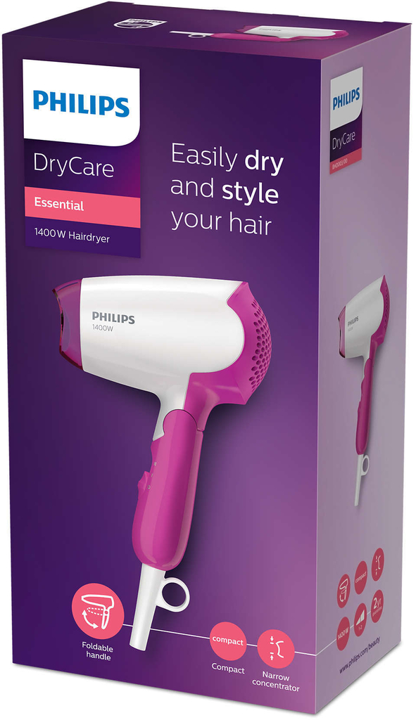 Secador De Pelo Philips Bhd003/00 Drycare Essential 1400w