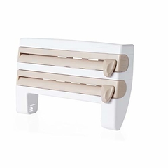 Porta rollos triple de cocina con estante para condimentos - Cosas Asombrosas