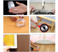 Cinta bifaz transparente lavable y reutilizable IVY Grip