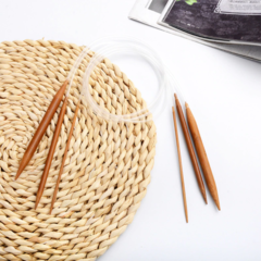 Set de 18 agujas circulares de bambú de 60 cm. - comprar online