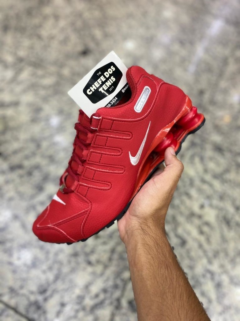 nike shox nz vermelho e branco
