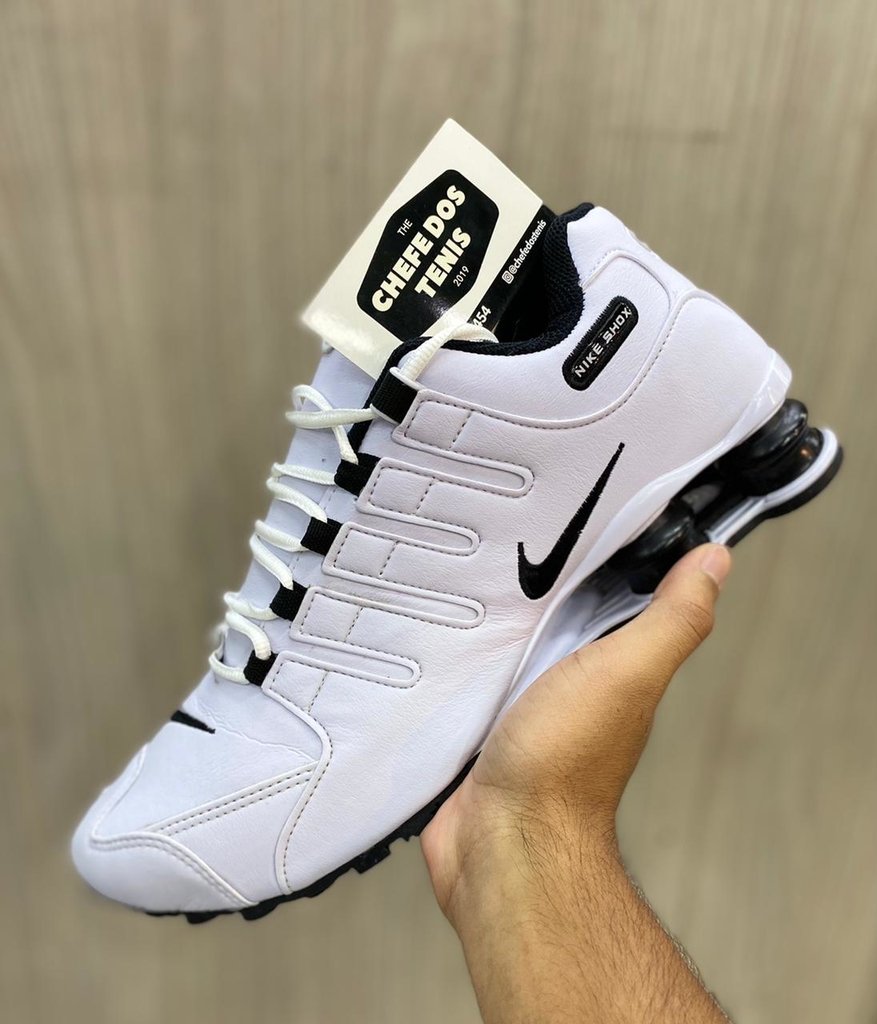 nike shox nz branco e preto