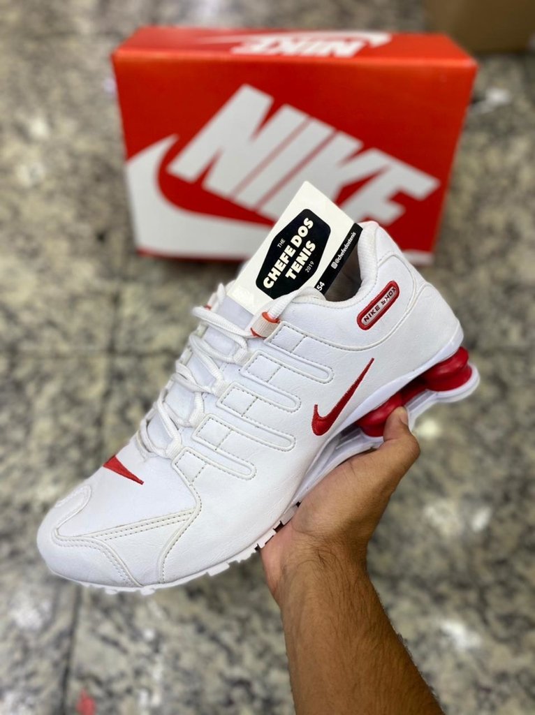 nike shox nz vermelho e branco
