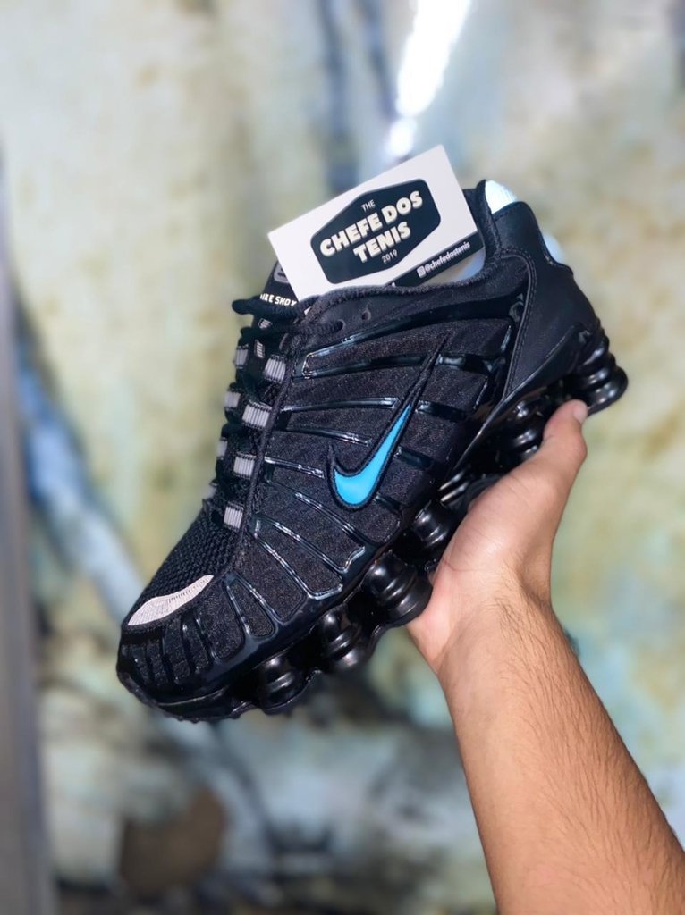 Tênis Nike Shox 12 Molas Preto E Azul - Tatuapé Outlet