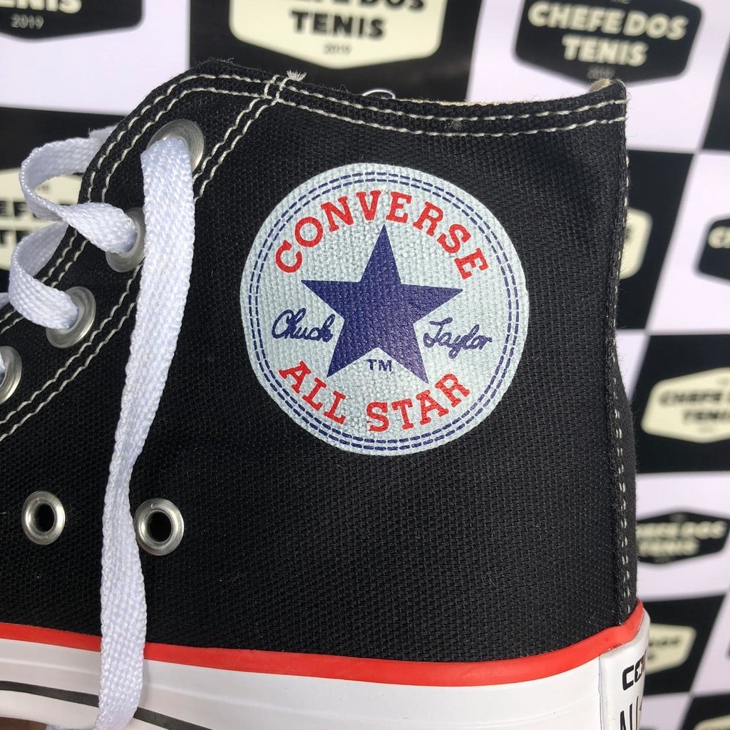 Tênis Converse Chuck Taylor All Star Hi Cano Alto Preto Unissex