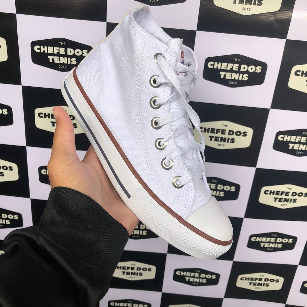 Tênis Converse Chuck Taylor All Star Hi Cano Alto Branco Unissex
