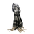 Bufandon lana tribal negro gris leblu T012