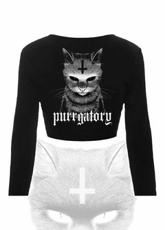 Crop Top ML "Purrgatory" - comprar online