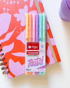 MARCADORES PASTEL x6un.