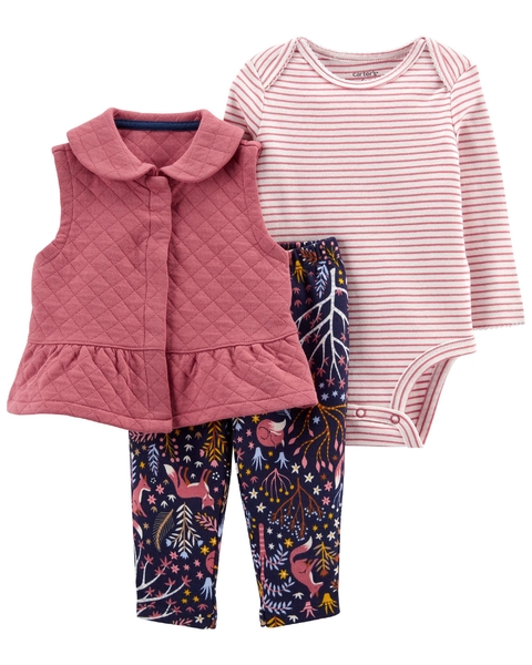 Conjunto Chaleco 3 piezas - Burbujitas Ropita de bebe