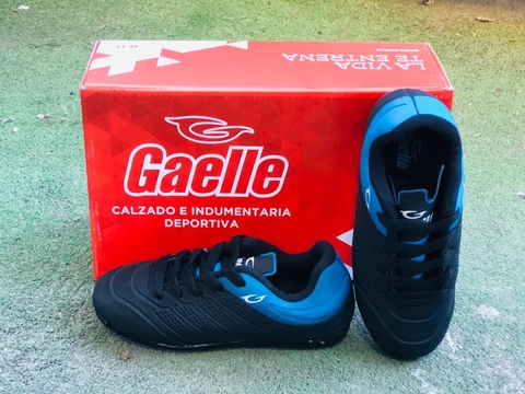 Botines Futbol Negro-Blanco-Rojo Kids Gaelle (25207)