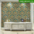 Sala decorada por Papel de Parede Colonial Verde Tiffany e Dourado - 9,50 metros | 156-361206 - Ciça Braga