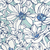 Papel de Parede Floral Azul e Off-White - DDD - Importado Lavável | 28363 (Italiano) - Ciça Braga
