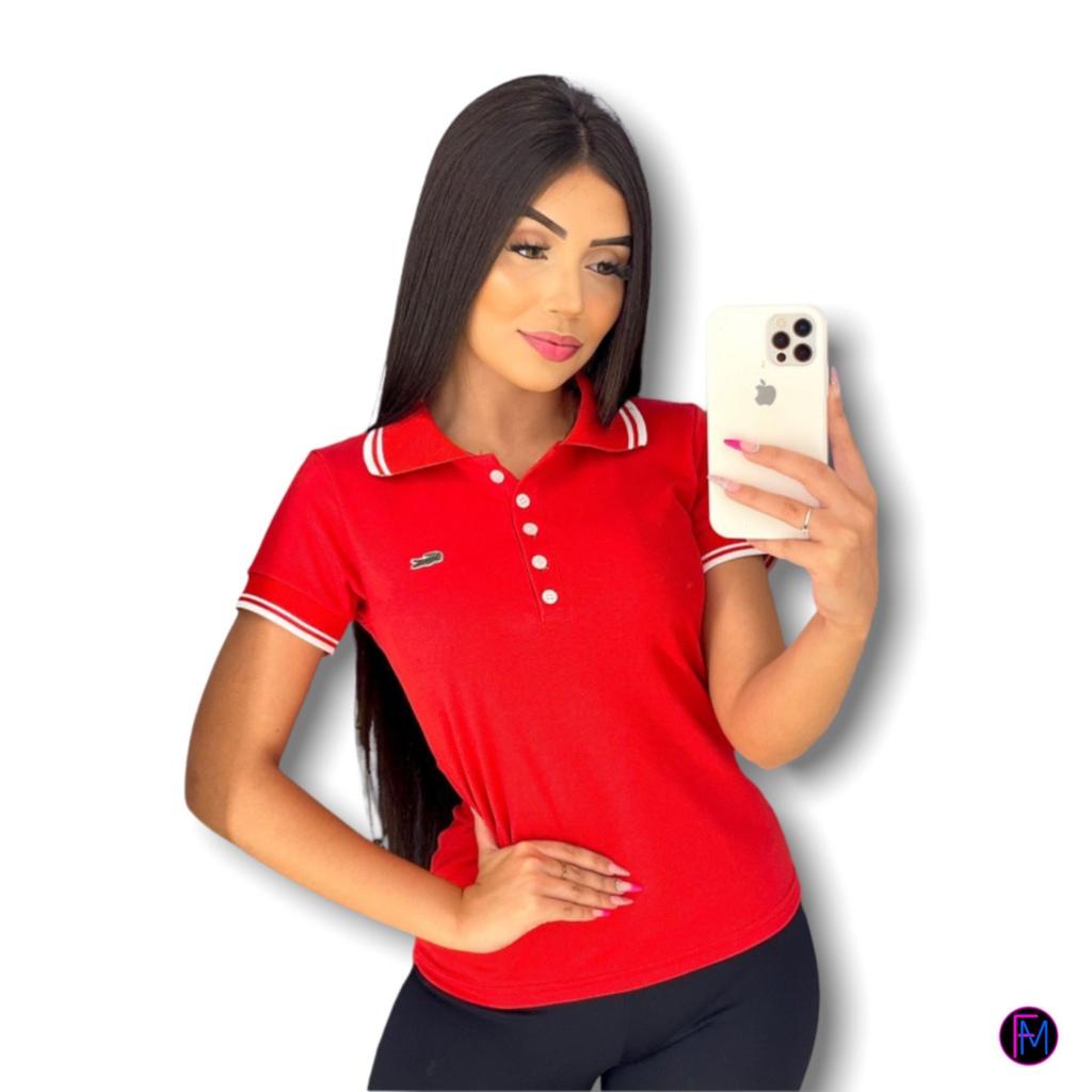 Camisa Polo Lacoste Feminina Peruana Importada Tecido Piquet Shopee Brasil  | clinicadamama.com.br