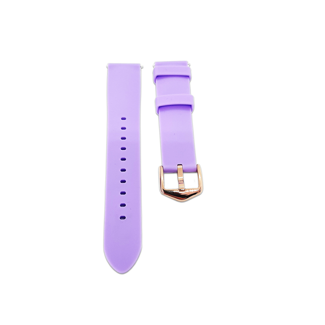 Malla De Reloj Purpura Silicona Perno |Medida: 18mm Ancho | Para Reloj  Imilab W11 Lady