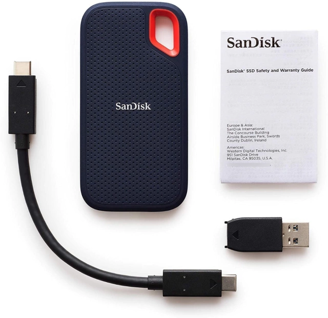DISCO SSD EXTERNO Sandisk Extreme Portable Pro | SSD 1 TERA Usb 3.2 Gen 2 1050mb/s (SDSSDE61)