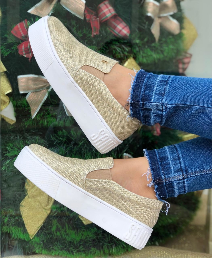 Slip Dourado Santa Lolla - Comprar em Selma Jeans