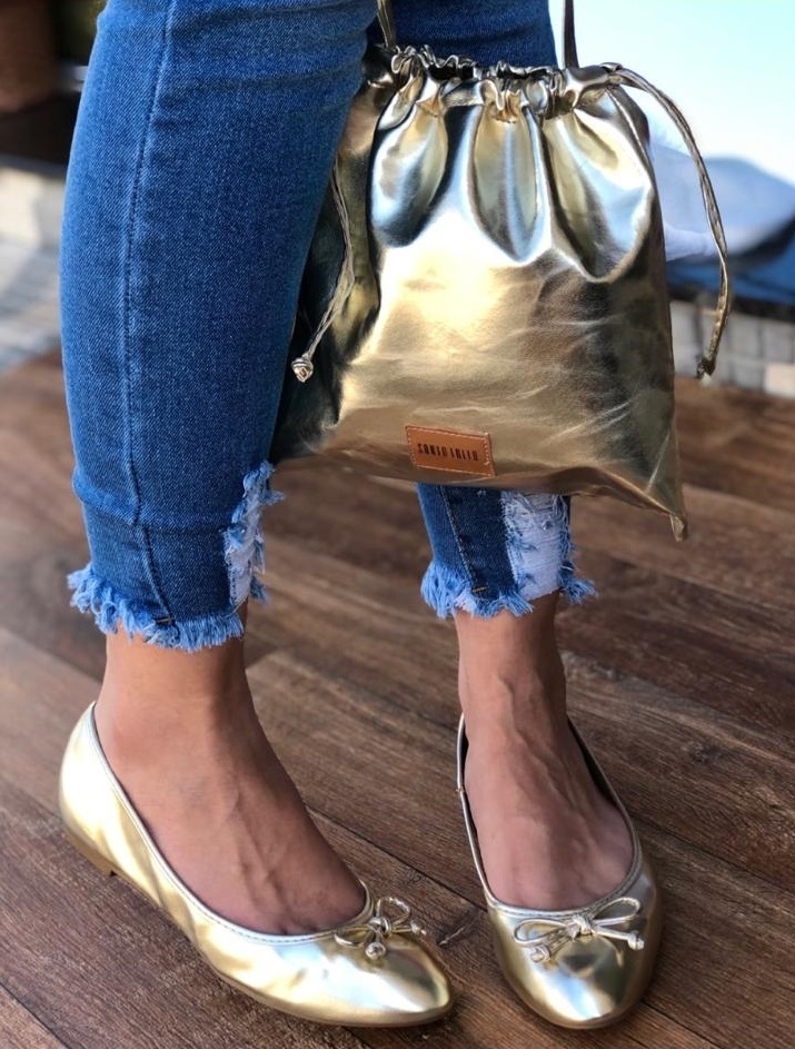 Sapatilha Dourada Santa Lolla - Comprar em Selma Jeans