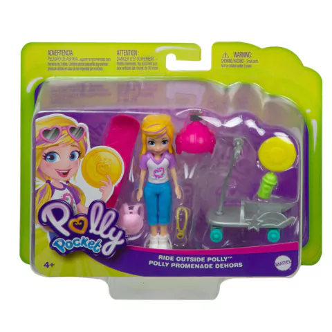 Polly Pocket Pack Polly de Paseo en Monopatín - Mattel