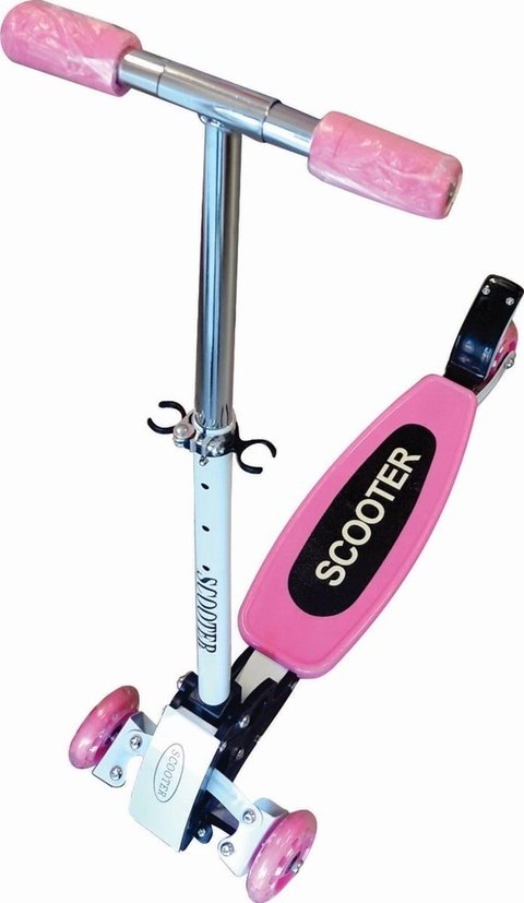 Monopatin Scooter 4 Ruedas - Reforzado - Color Rosa