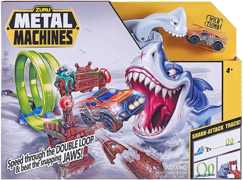 Ataque del Tiburón - Pista de Autos - Metal Machines - Zuru
