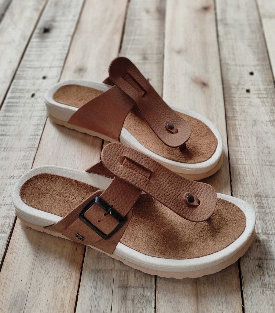 ojotas de cuero de mujer