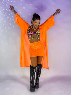Saia de Tule - Laranja Neon - EUFORYA