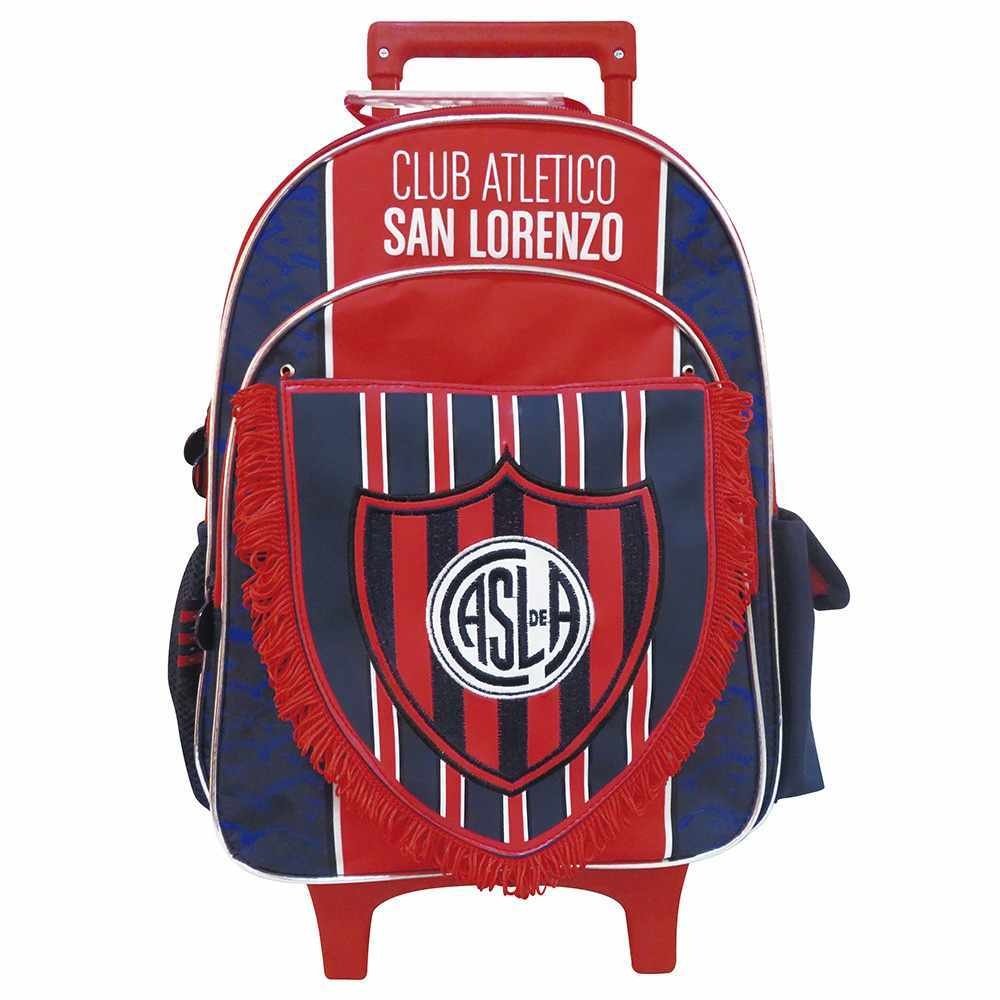 SAN LORENZO MOCHILA CON CARRO CON BANDERIN 16 PLG