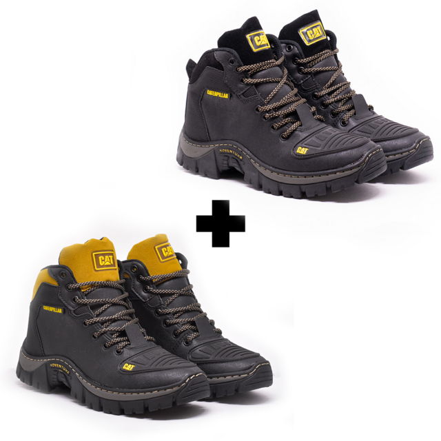 Tênis Bota Caterpillar Masculina Couro Frete Grátis Promoção