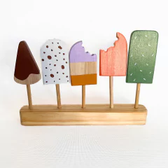 Heladitos de madera (juego simbólico)