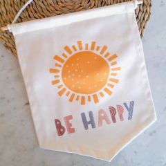 Banderín decorativo BE HAPPY - comprar online