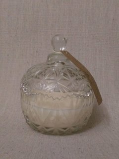 Caramelera de vidrio 12cm alto x 10cm diam. y Pabilo de algodón. - Velas LLum - Fragancia Nards - comprar online