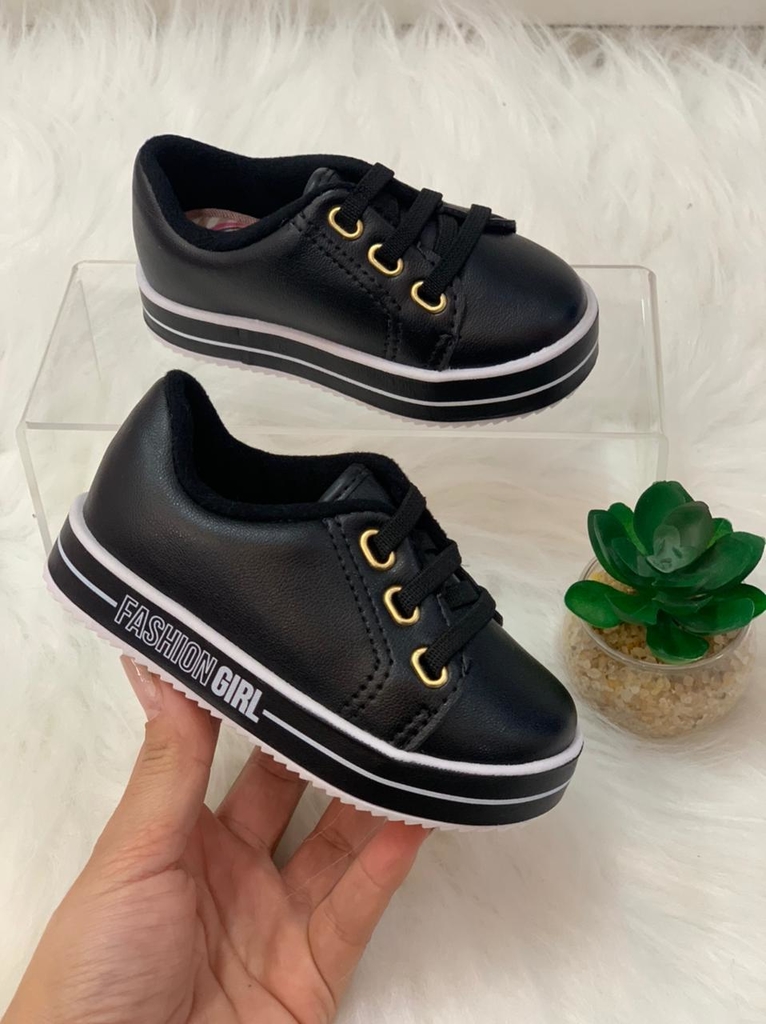 Tênis preto Molekinha 17 ao 25