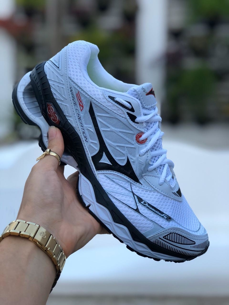 tênis mizuno wave creation 20 branco e preto