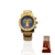 Relógio Coringa Dourado B + Corrente Grumet Com Pingente de Brinde - comprar online
