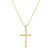 Corrente Cadeado - 2mm (72cm) + Pulseira Com Pingente De Brinde Cruz PALITO P Banhado Ouro 18k