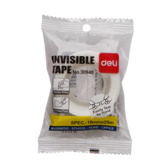 Deli Cinta Adhesiva Invisible 18 mm x 25 mts