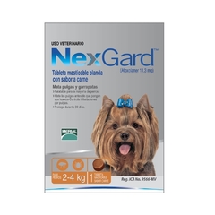 NexGard Antipulgas para Perros de 2 a 4 Kg. Tableta Masticable