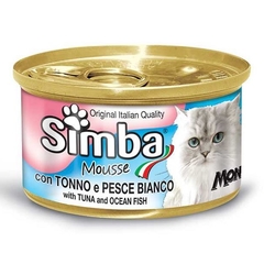 Comida enlatada para gato Simba Mousse de Atún y Pescado de Mar 85 Gr