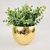 Vaso Dourado 10x13cm Redondo Martelado Em Cerâmica - comprar online