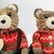 Urso Casal Em Pé Palha Decoração Natal Luxo 28cm Enfeite 2pç na internet
