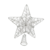 Ponteira Estrela Enfeite de Árvore de Natal Prata 27x24x5cm
