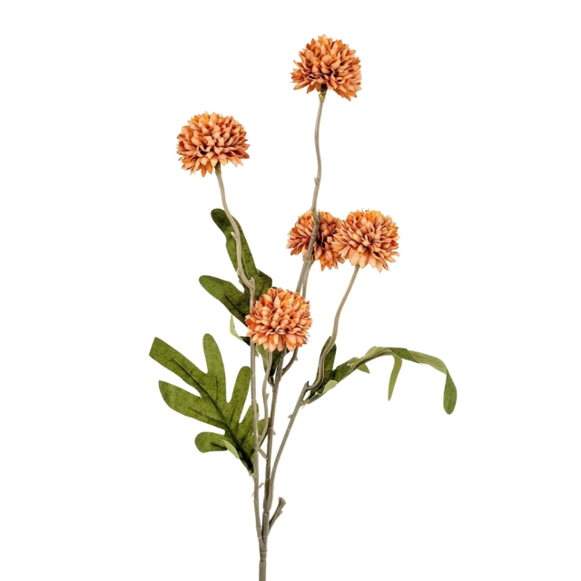Cravo Laranja Buquê 52x10cm Flor Planta Artificial