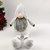 Gnomo Boneco De Natal Branco Cinza Luxo 55x24cm Perninha na internet