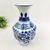 Vaso Decorativo Azul E Branco 28x16cmcm Floral Toquio - comprar online