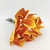 Orquídea Laranja Maço Planta Artificial 24x15cm Silicone - loja online