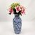 Vaso Decorativo Azul e Branco 26x12cm Porcelana Chinesa - loja online